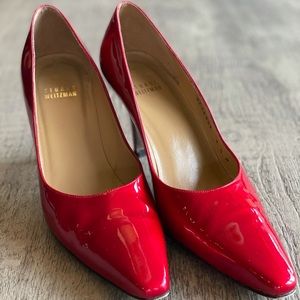 Candy apple red Stuart Weitzman shoes